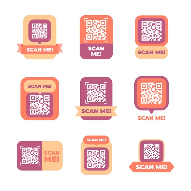 Scan me label collection design