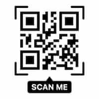 Free vector scan me qr code