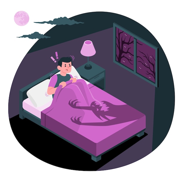 Free vector scared concept illustration