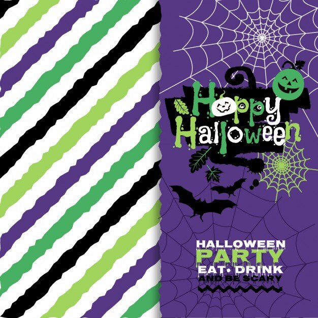 Free Vector scary background with lines for halloween party