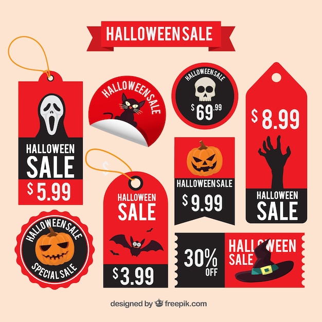 Scary halloween discount labels