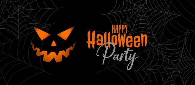 Scary halloween party banner design