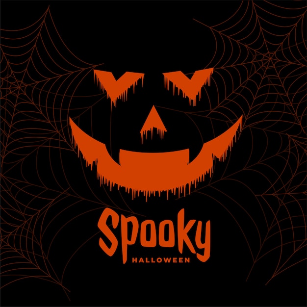 Free vector scary happy halloween ghost face background