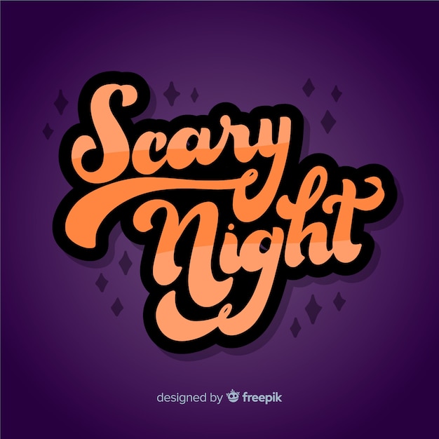 Scary night lettering background