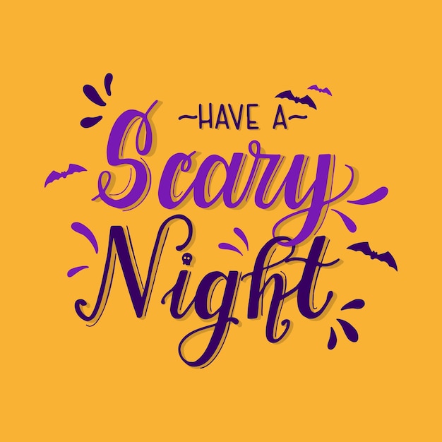 Scary night - lettering concept