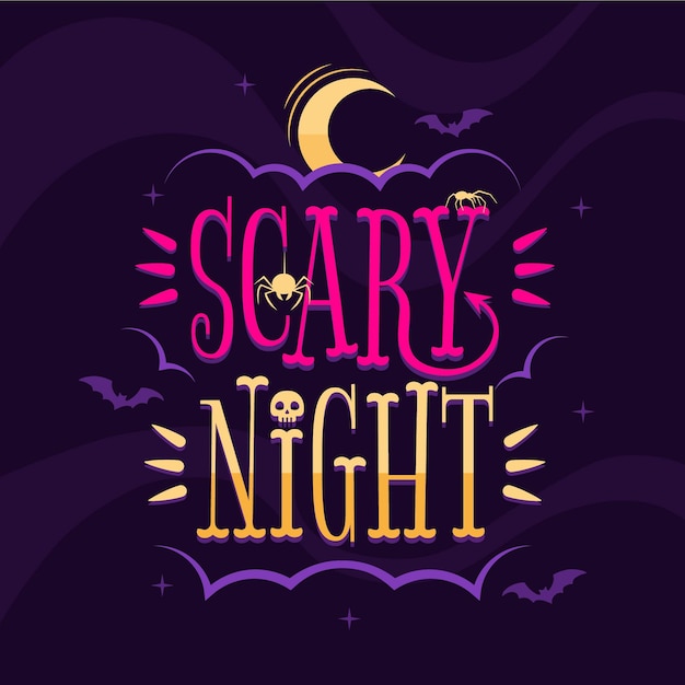 Scary night - lettering
