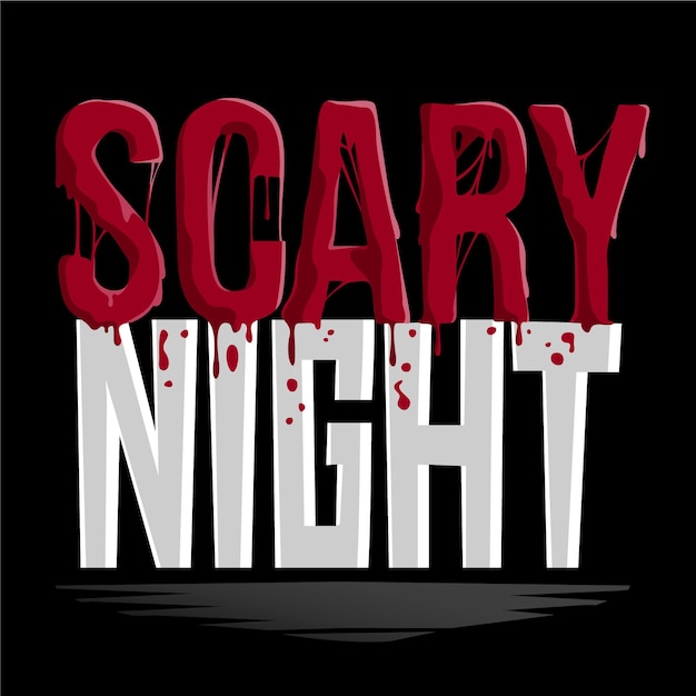 Free vector scary night lettering