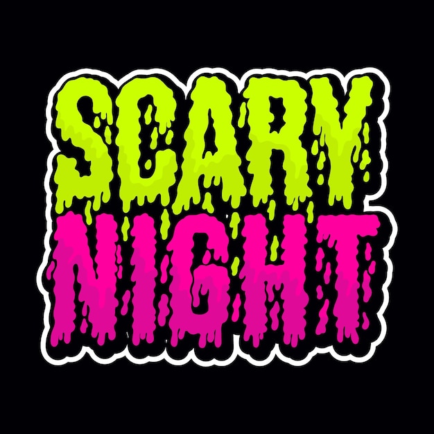 Free vector scary night lettering