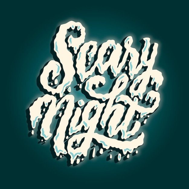 Free vector scary night lettering