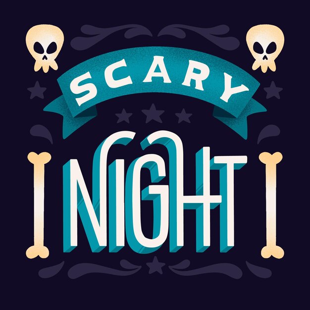 Scary night lettering