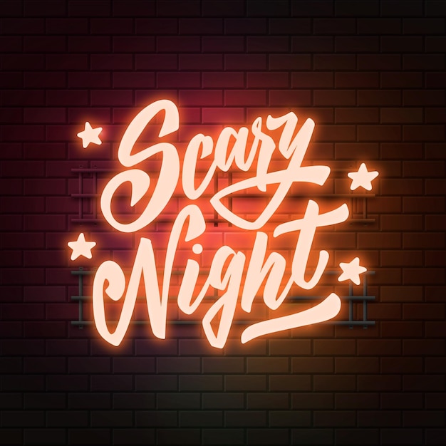 Free vector scary night lettering