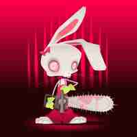 Free vector scary rabbit design