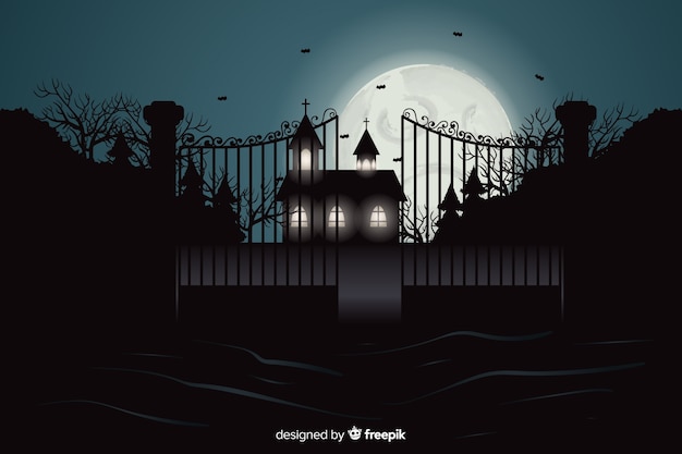 Free vector scary realistic halloween background