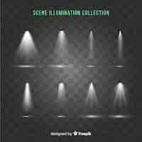 Free vector scene illumination collection