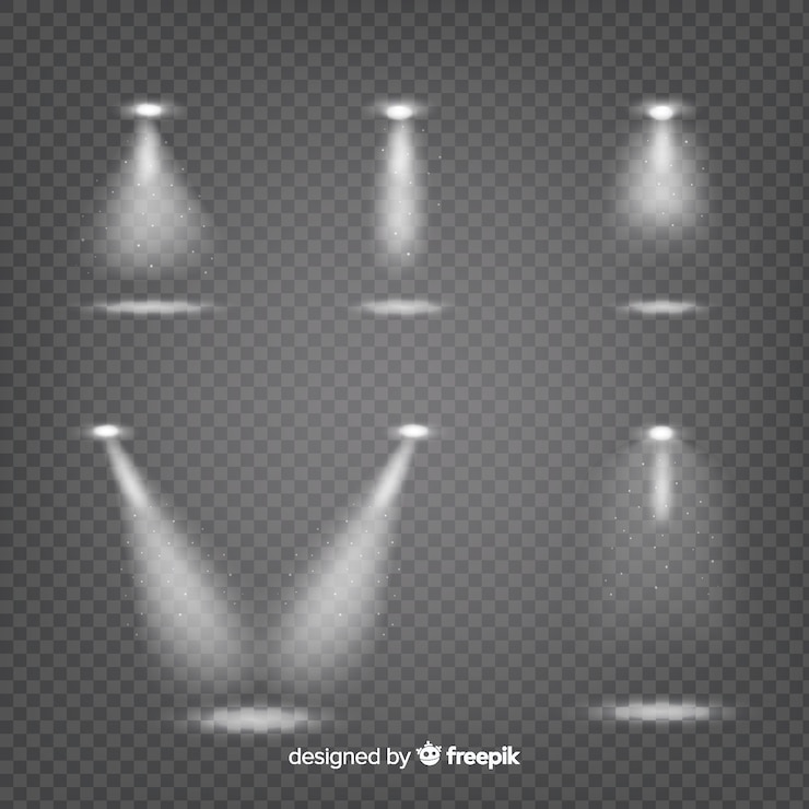 Free Vector scene spotlights collection