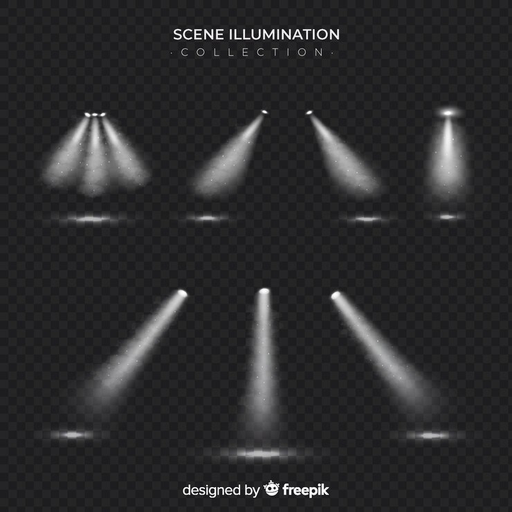 Free Vector scene spotlights collection