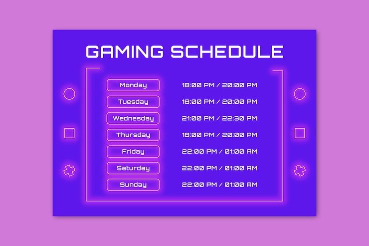 Free Vector schedule template design