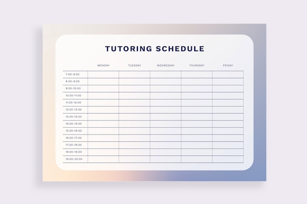 Free vector schedule template design