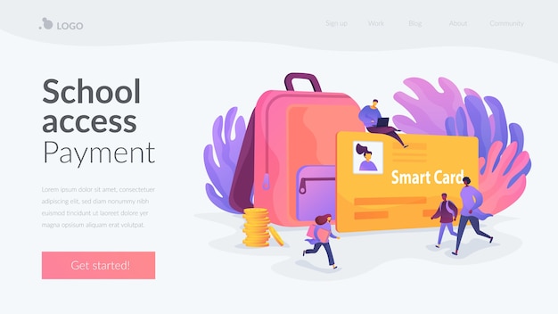 School access payment landing page template