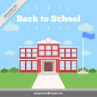 Free vector school building background