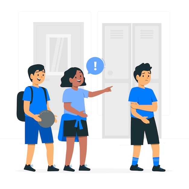 School bullying concept illustration