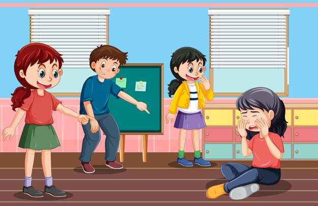 学生漫画のキャラクターによる学校いじめ