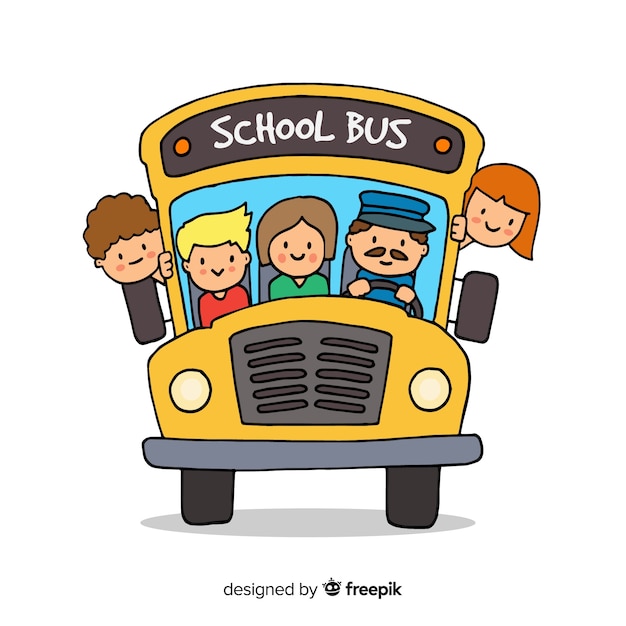 Free vector school bus background