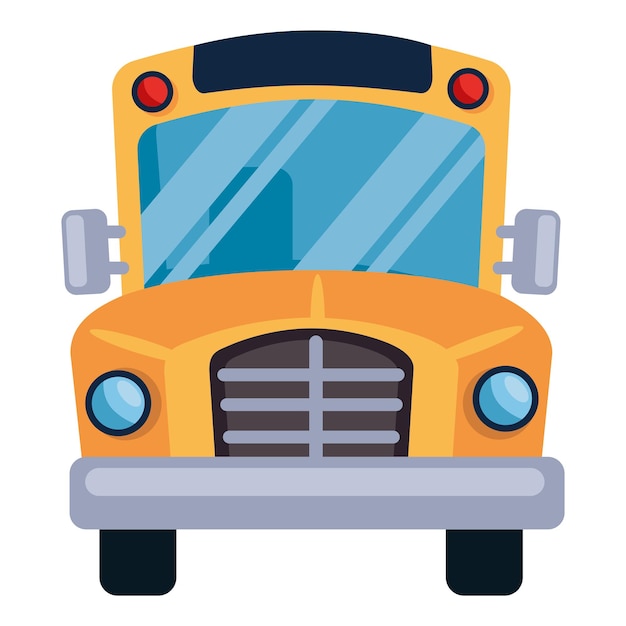 Free vector school bus front view