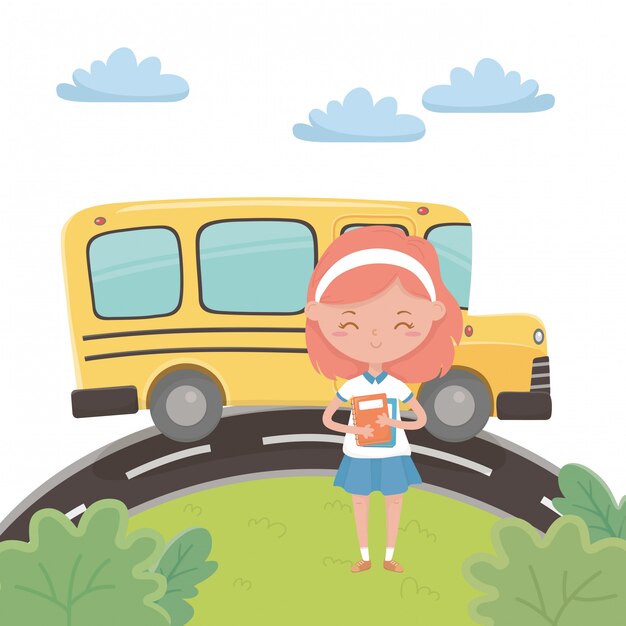 스쿨 버스와 소녀