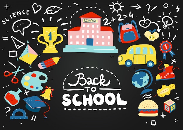 Free vector school chalkboard