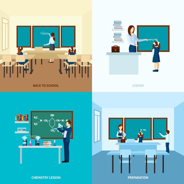 School Education Concept  Set