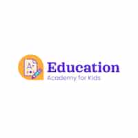 Vettore gratuito modello di logo della scuola e dell'istruzione