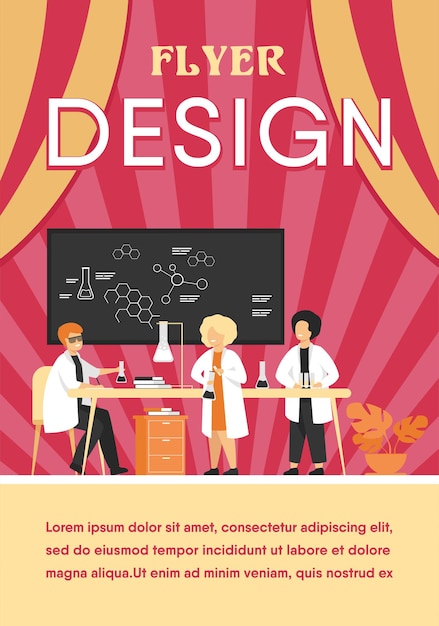 Free vector school education and science concept