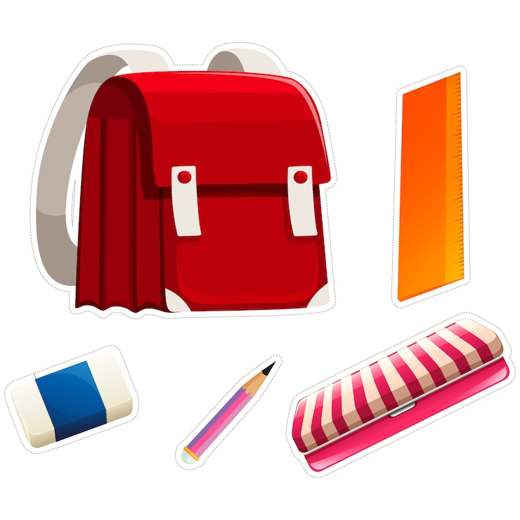 Free Vector school elements collection