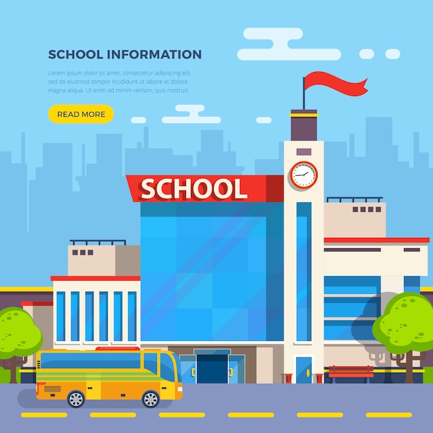 School flat illustration