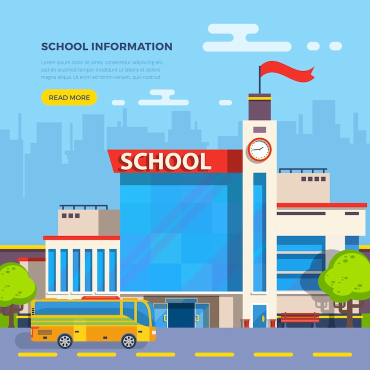 Free Vector school flat illustration
