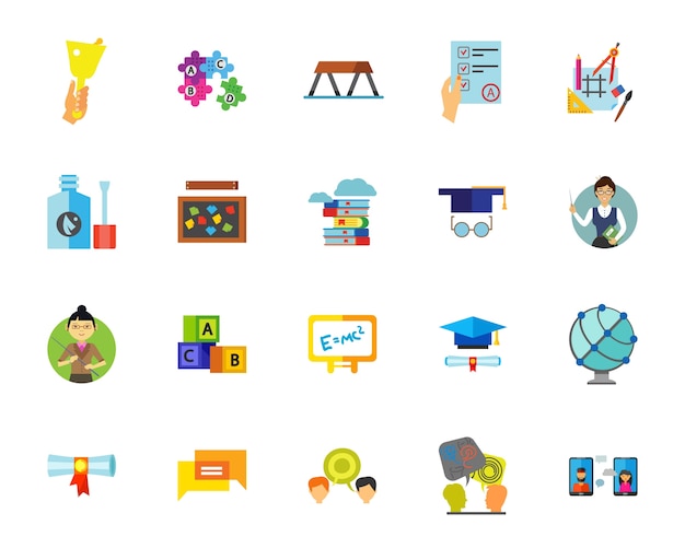 School icon set