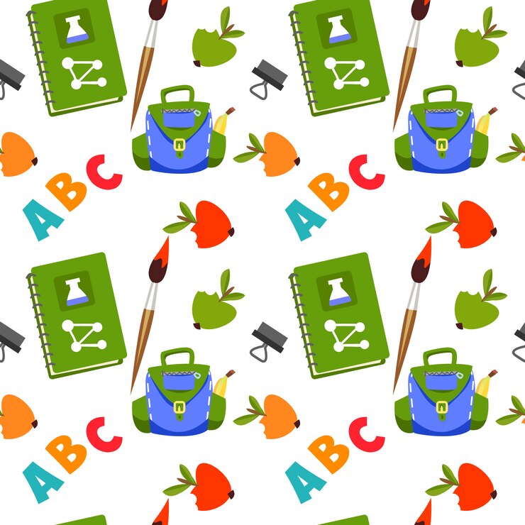 Free Vector school pattern design