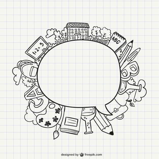 Free Vector school speech bubble