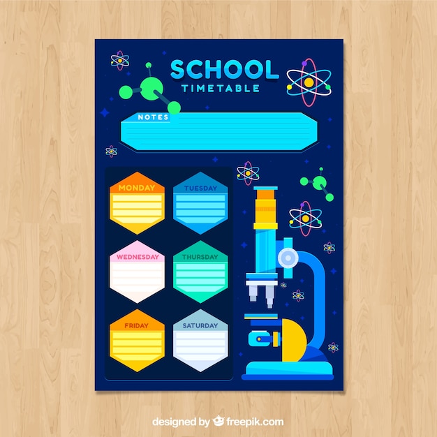 School timetable to organize activities