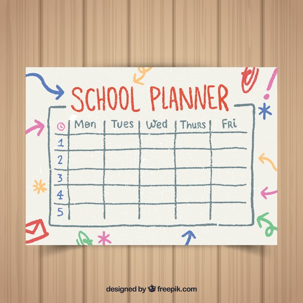 School timetable to organize