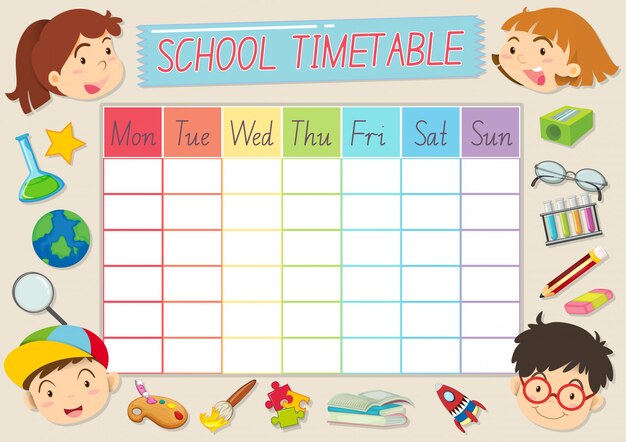 학교 시간표 템플릿