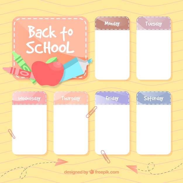 School timetable template