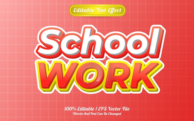 School work text effect