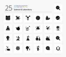 Free vector science 25 solid glyph icon pack including education apple medical sex procreation