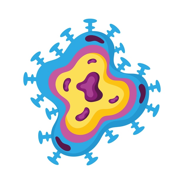 Бесплатное векторное изображение Образец научной бактерии