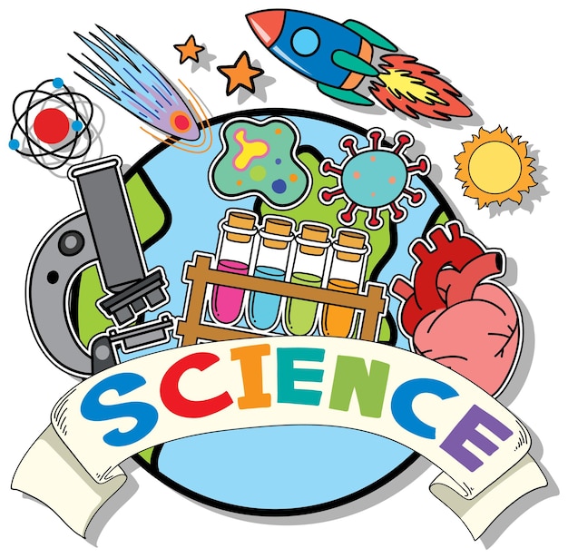 免费矢量科学旗帜涂鸦图标