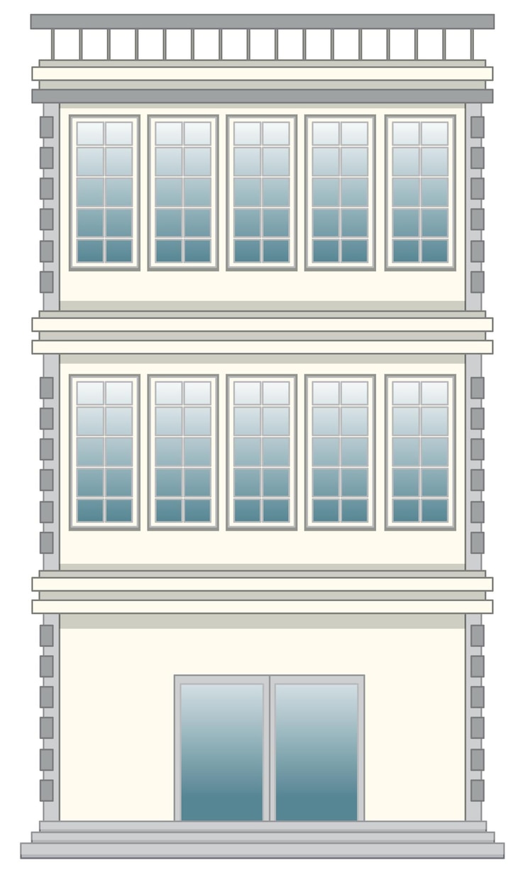Free Vector science building on white background