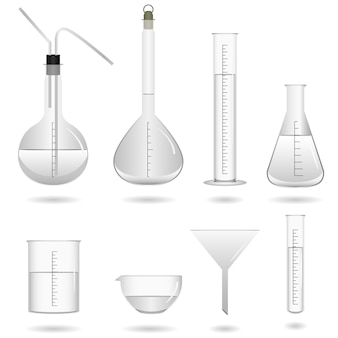 Science chemical lab equipment. a set of science chemical lab equipment and tools.