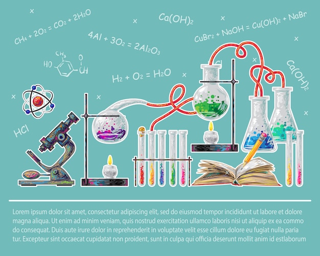 Free vector science colored concept